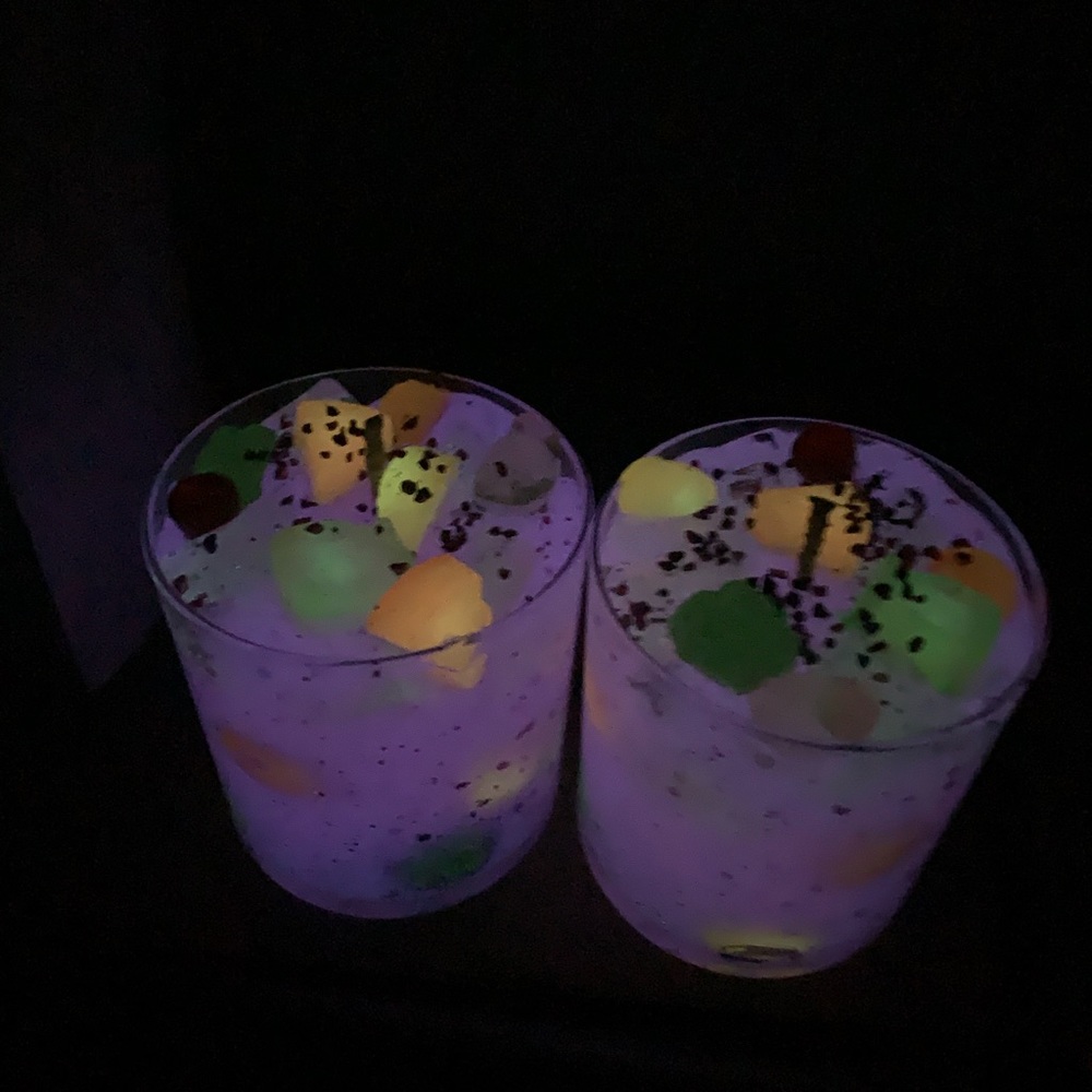Tropical Punch Scented candle set (glow in the dark)